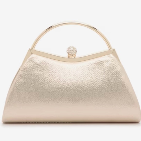 NWT Kelly & Katie Libby Gold Crystal Evening Clutch Bag - Picture 2 of 4